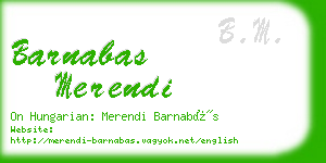 barnabas merendi business card